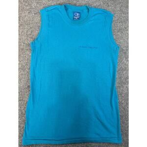 1980's Vintage 80s Ocean Pacific O.P. Sunwear Muscle Tee T-shirt Sz M Blue Surf